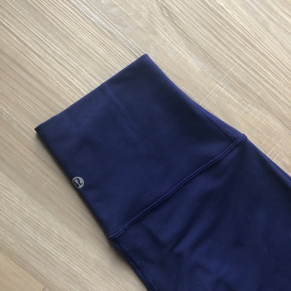Blue Lululemon Wunder Under Hi-rise leggings
